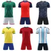 Venta al por mayor transfronteriza 2026 Copa del Mundo Uniformes de Fútbol de Selecciones Nacionales Conjunto liso Camisetas Portugal Brasil Argentina