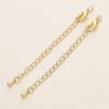 Color Oro Verdadero 18K Conservación del Color Galvanizado Cadena de Cola de Extensión Gotas de Agua de Amor Accesorios de Broche de Langosta para Joyería Hecha a Mano DIY Collar Pulsera