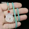 Venda Direta de Fábrica Pingente de Calcedônia Natural Chinchila Pingente Infantil Corrente para Clavícula Donut Gatinho de Calcedônia Atacado