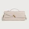 Bolso Clutch Tejido Bolso Baguette Estilo Horizontal Bolso de Cena Nuevo Bolso Tejido a Mano Bolso de Moda de Hombro Cruzado para Mujer Nuevo Estilo