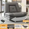 Sillón sofá individual, sofá cápsula espacial, sofá reclinable eléctrico giratorio para sala de estar, mecedora multifuncional de cuero WY