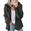 2026 Amazon Wish Comércio Exterior Transfronteiriço Europeu e Americano Outono e Inverno Novo Casaco de Lã Casual com Capuz Feminino