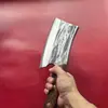 Cuchillo de acero para cortar huesos forjado a mano con peso cuchillo de siete estrellas cuchillo para cortar huesos especial comercial engrosado para puestos de carne