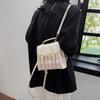 Bolso para Niña con Forma de Corazón Romboidal de Color Contrastante Mochila Nueva 2025 Mochila Pequeña Linda Estilo Coreano Bolso Pequeño Cruzado Bolso Escolar Pequeño