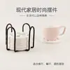 Huidian Estante Personalizado Escandinavo para Posavasos Estante de Almacenamiento de Platos Soporte de Posavasos en Forma de Cruz Posavasos de Cerámica Estante de Hierro