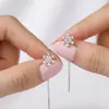 Joyas Transfronterizas Pendientes de Copo de Nieve de Circonita para Mujer, Modernos y Creativos, Pendientes de Navidad Frescos y Sencillos, Joyería de Lujo Ligero de Alta Gama al por Mayor