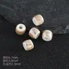 Contas Espaçadoras de Cerâmica Coloridas com Furo Reto Galvanizadas Pulseira Acessórios para Roupas Contas de Ábaco Feito à Mão DIY Joias Contas Soltas Não Desbotam