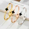 Não Desbota, Versátil, Personalizado, Cheio de Diamantes, Joia de Mão de Luxo Leve Celebridade da Internet Atacado Pulseira Popular de Aço Titânio Moda Francesa para Mulheres