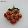 Buquê artificial de rosas europeias com 9 cabeças, arranjo para corredor de casamento, decoração de arco para salão de casamento, design de interiores de hotel, materiais de flores artificiais