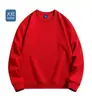 Sudadera de Seda de Leche 350g Cuello Redondo Hecha a Medida Color Sólido Forro Polar Camisa Publicitaria Uniforme de Equipo con Logo Impreso Corte Holgado Manga Larga