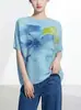 Top plisado de alta gama para mujer, diseño único, ropa de nicho para mujer, camiseta sofisticada de verano holgada que estiliza, manga corta para mujer