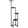 Estante para Flores Sala de Estar de Pie Balcón Estante de Almacenamiento Exterior Suculenta Hierro Metal Soporte para Macetas Estante de Expansión Multicapa