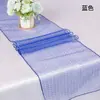 Camino de Mesa Jacquard de Hilo de Vidrio Color Sólido Simple Hecho a Medida Transfronterizo Decoración de Boda Mantel para Mesa de Café