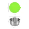 Prato de Molho para Mergulhar de Aço Inoxidável 304 Prato de Tempero Doméstico Copo de Molho com Tampa de Silicone Selada Prato de Molho para Tempero de Churrasco