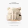 Gorro de Lana a Cuadros Rombo Retro para Mujer en Otoño e Invierno Diseño de Nicho Gorro Tejido Cálido y Resistente al Frío Gorro Frío Baotou