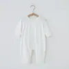 Ropa de aire acondicionado de seda ecológica de manga larga Pijamas para niños Monos para bebés de hombre y mujer Primavera y Verano Hielo Fino de Seda