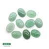 Superficie de anillo en forma de huevo de 12*16 mm ágata Cristal piedra semipreciosa parche Ovalado mitad accesorios para horquilla diy
