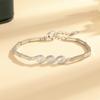 Transmissão ao vivo moda Pulseira de três vidas com incrustação de diamantes design de nicho feminino estilo luxo leve senso de alta qualidade pulseira personalizada para namorada
