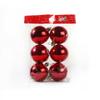 Decoraciones navideñas galvanizadas bola redonda de plástico brillante colgante decoración árbol de Navidad bolsa opp bola de Navidad al por mayor