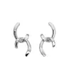 Pendientes de Aro Doble C Estilo Coreano Nuevo Transfronterizos Super Hada Elegantes para Mujer Metal Estilo Fresco Pendientes Sencillos Elegantes Pendientes