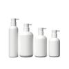 En stock, botella de gel de ducha de felpa HDPE blanca de 200 ml, 300 ml y 500 ml, botella de champú y loción, botella de leche corporal.