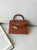 Bolsa 2026 Nuevo Estilo de Moda Segunda Generación Bolso Kelly 22cm Hebilla Plateada Primavera Verano Sentido de Alta Gama Bolso para Mujer Hombro Único Cruzado de Hombro Bolso de Mano