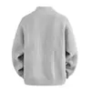 Otoño Invierno 2026 Nuevo Suéter Cardigan de Punto para Hombre con Cuello Alto Estilo Holgado Doble Cremallera Chaqueta Cardigan Casual Juvenil Ropa de Abrigo