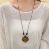 Nuevo Collar Largo de Plumas Estilo Zen Chino para Mujer, Cadena de Suéter Apilada Estilo Étnico Retro, Nuevos Accesorios Bohemios