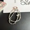 Nueva Cadena de Muñeca para Teléfono Móvil de Aleación de Cristal Ins con Colgante de Caballo Perla Lanyard Elegante para Bolso Doble Capa Exquisita