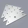 Placa de Metal Recta Engrosada Acero Inoxidable Pieza de Conexión Triangular Refuerzo de Muebles Pieza Triangular de Hierro Conector Universal Escuadra