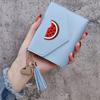 Monedero de Color Sólido con Borla de Frutas y Verduras Shein 70% de descuento Cartera Estilo Ins Cartera para Mujer Portatarjetas de Estudiante Cartera Delgada