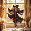 Nueva decoración colgante transfronteriza: Atrapasol Colorido de Bruja Princesa