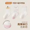 Meias de bebê, meias de outono e inverno com desenhos de urso, abelha e laço, comprimento até a panturrilha, adequadas para bebês e recém-nascidos, para primavera e outono