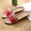 Pantuflas de Lino Primavera y Otoño Pareja Hogar Piso Interior Pantuflas Venta al por Mayor Absorbentes de Sudor Algodón y Lino Ligeros Pantuflas para Cuatro Estaciones para Hombres y Mujeres