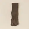 Meias de Dedos Five-finger de Borracha Alta para Mulheres da Fonte Mercantes Color Spinning Tubo Médio Sem Costura Óssea Desodorante Antibacteriano Anti-pilling