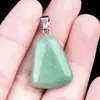 1457-20mm Colgante Trapezoide Cristal Natural Piedra Semipreciosa Colgante Geométrico Accesorios para Pendientes Collar DIY