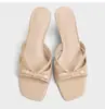 Sandalias Estilo Francés con Lazo, Hermosas y Elegantes Pantuflas de Verano para Mujer, Tacones de Aguja Abiertos de Punta Cuadrada para Combinar con Faldas