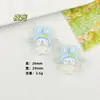 Sombrero de orejas de conejo de dibujos animados de color transparente pequeños accesorios europeos de resina horquilla hecha a mano DIY cuerda para el pelo hebilla de zapato material de joyería para taza