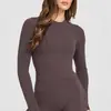 Tops Deportivos Delgados Transfronterizos para Yoga y Deportes al Aire Libre para Mujer, Camisetas de Manga Larga de Secado Rápido, Ropa de Yoga Ajustada para Fitness, Running y Entrenamiento