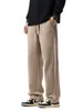 Moda Masculina Fengshe / Calças Masculinas Relaxadas e Casuais, Calças de Pernas Largas, Calças Retas Drapeadas, Calças Casuais Masculinas de Primavera e Outono, Calças de Moletom