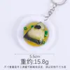 Chaveiro de Prato de Comida Simulada Pvc Miniatura Prato de Comida Simulado Cozinhar Brinquedo de Faz de Conta Restaurante Pequeno Presente