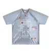 2025 Nuevas Camisetas Deportivas de Manga Corta Transpirables de Verano Estilo Retro Americano para Parejas, Jerseys Delgados con Empalmes