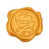 Série de Natal Adesivos de Selo de Cera Dourado Real para Envelopes, Convites, Garrafas de Vinho e Decorações de Presentes