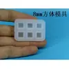 Molde de pegamento de gota de cristal 6 cavidades con agujero molde de cuentas molde de cuentas para collar diámetro cubo accesorios de joyería DIY