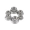 Porca de flange hexagonal de aço inoxidável 304 DIN6923 porca de flange antiderrapante M3 / 4/5/6/8/10/12
