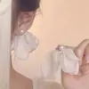 Pendientes de Flor de Gasa de Hada Francesa con Perlas para Mujer 2025 Nuevos Pendientes de Estilo Resort de Alta Gama Pendientes Dulces Elegantes