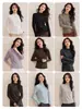 Nuevo Modelo Otoño 2026 Camiseta de Manga Larga para Mujer con Mezcla de Lana, Color Sólido, Cálida, Suave, Top de Punto con Cuello Semi Alto
