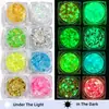Amazon Transfronteiriça 8 Cores Autoadesivas Luminous Gel Glitter Lantejoulas Boate Baile de Máscaras Facial Corporal Glitter Joias