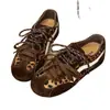 Promoção Quente Tênis de Treino Alemão com Cadarço Retrô Feminino 2026 Outono Novo Sola Fina Oculta Aumentador de Altura Tênis de Corrida Tênis Casual Esportivo Feminino