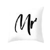 Funda de almohada piel de durazno Día de San Valentín letras negras y rojas Día de San Valentín suministros para el hogar popular shopee funda de cojín para sofá